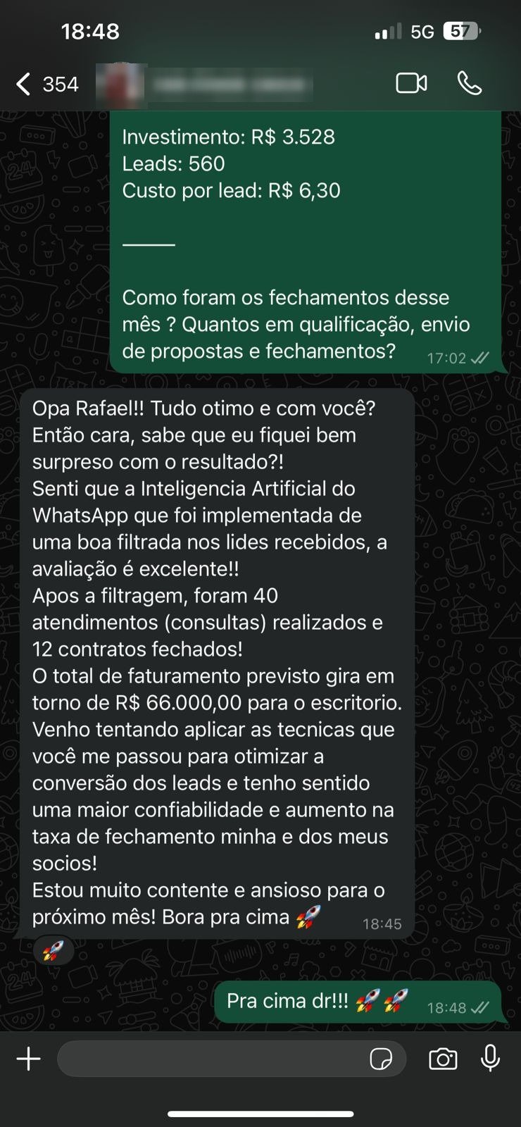 12 contratos em um mês